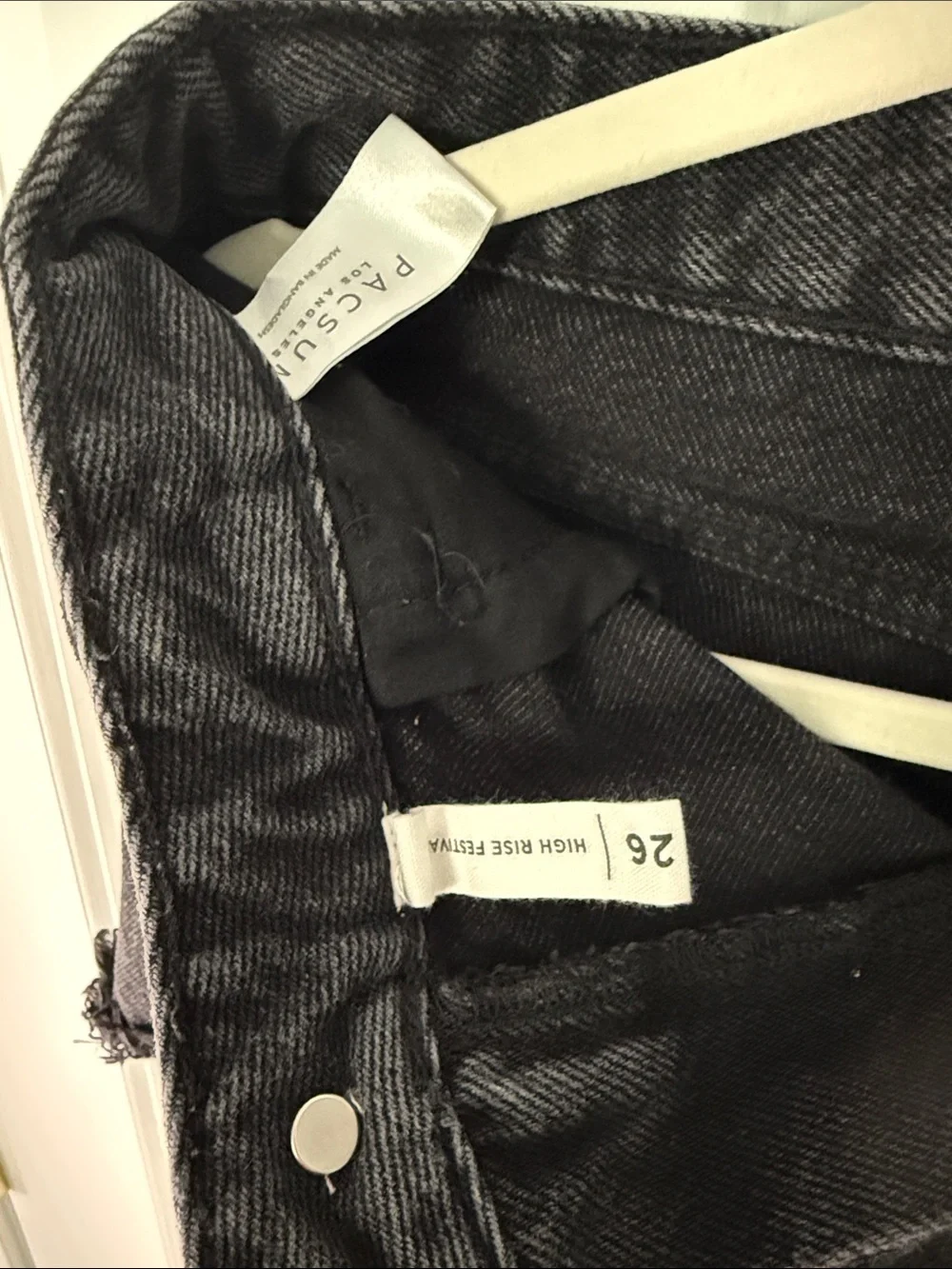 PacSun Black Festival Denim Cutoff Shorts